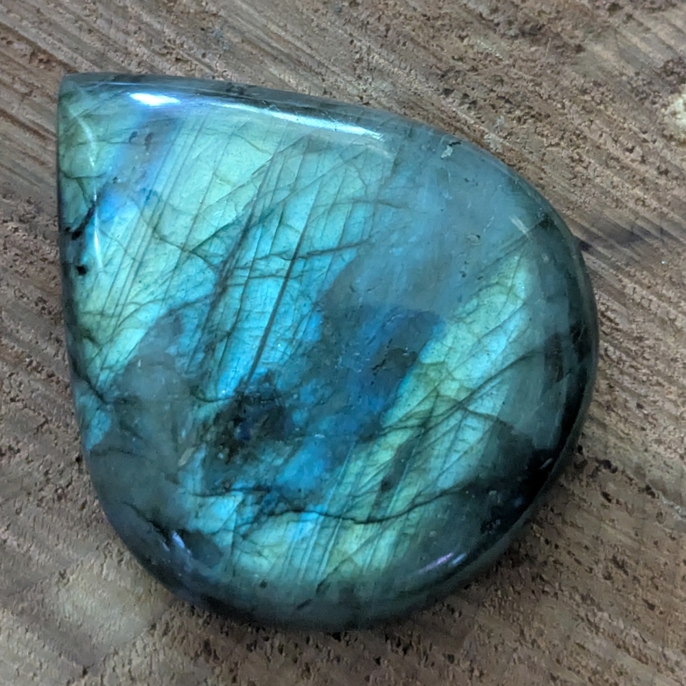 Large Labradorite Teardrop Gemstone Cabachon - Picture 7 of 17